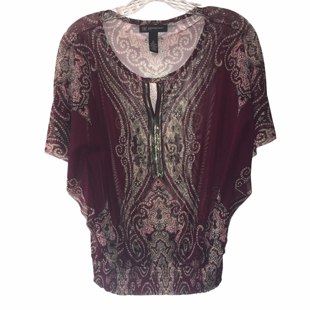 3/$21 INC International Concepts Poncho Top